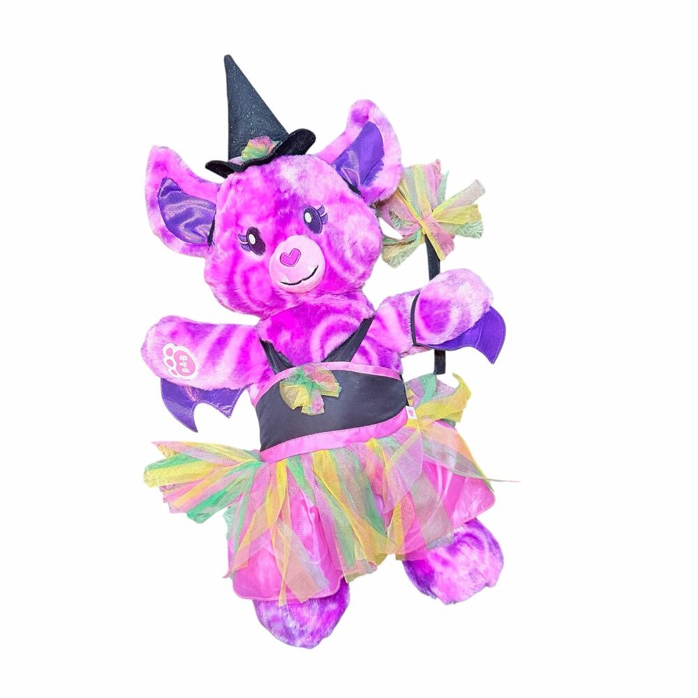 Build-A-Bear Workshop Midnight Shimmer Purple Bat Witch Outfit and Accessories